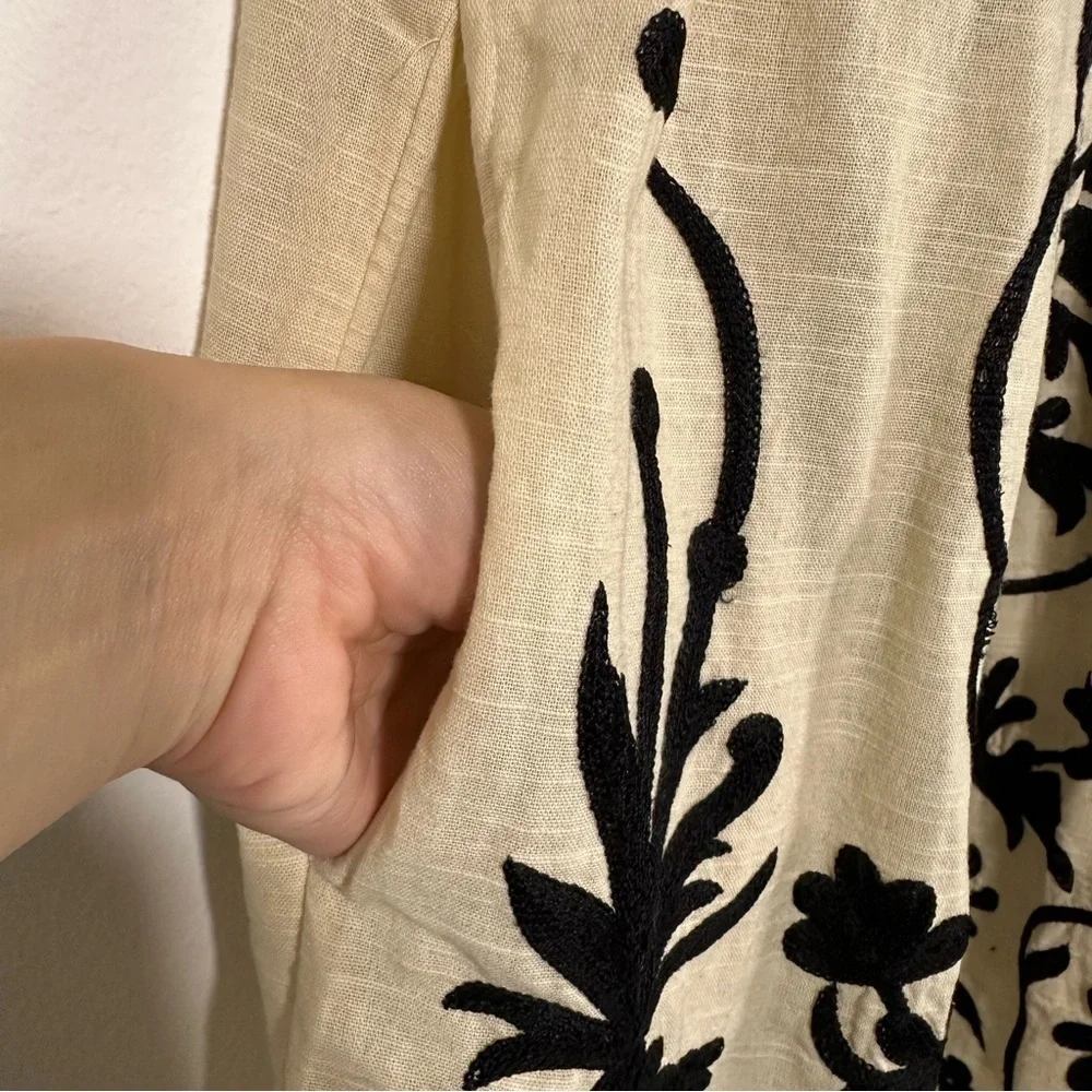 NWT $148 Free People x Revolve Fiona Embroidered Mini Dress Ivory Size Small